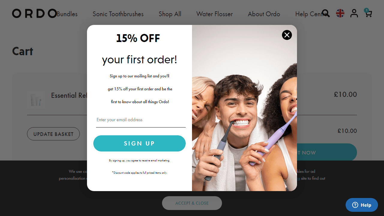 How to apply Ordo coupon code